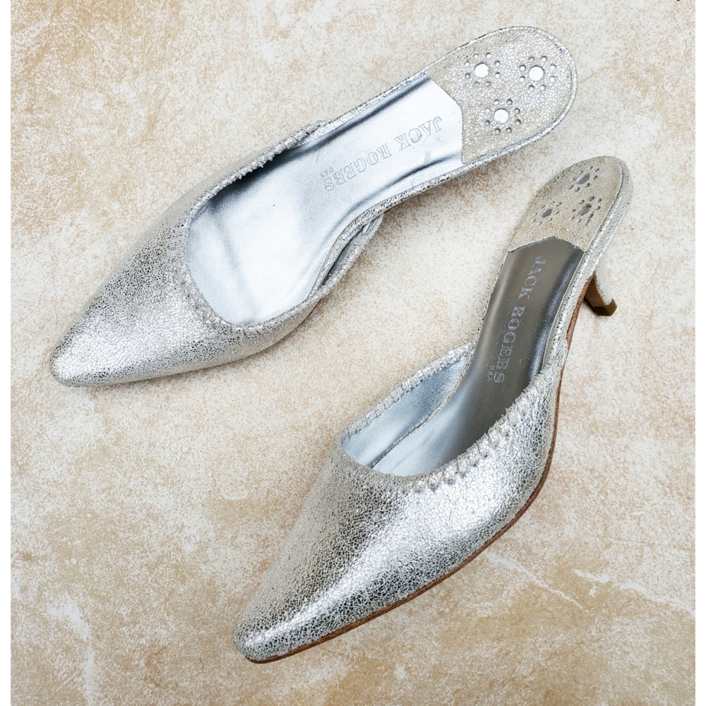 Jack Rogers Silver Heels